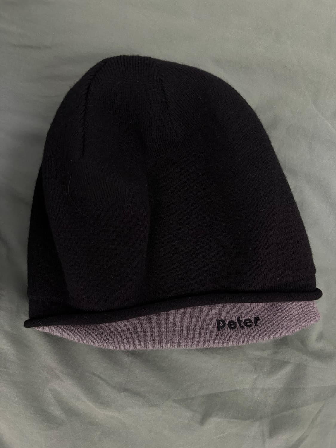 마이네임이즈피터 레이어드 비니 블랙/그레이 상품이미지1