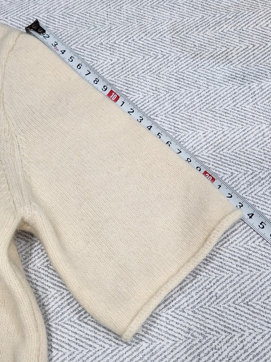 [F] 아이보리 반팔 니트 여성 프리사이즈 상품이미지9