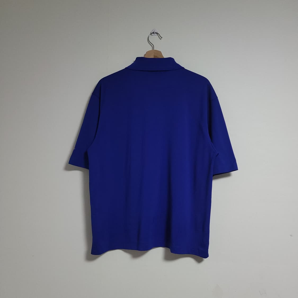 (L) NIKE 나이키 드라이핏 골프 블루 기능성 반팔 폴로 카라티 상품이미지5