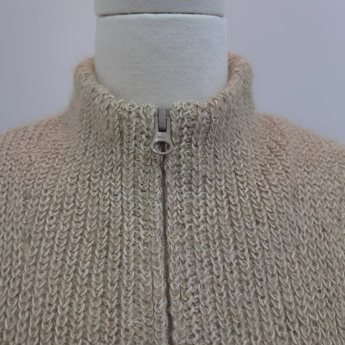 하이넥 집업 포켓 니트 베스트 상품이미지3