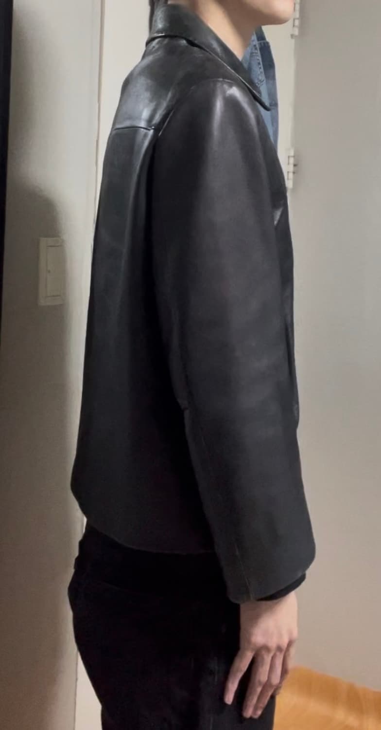 솔리드옴므 램스킨 싱글 레더자켓 48사이즈 상품이미지6