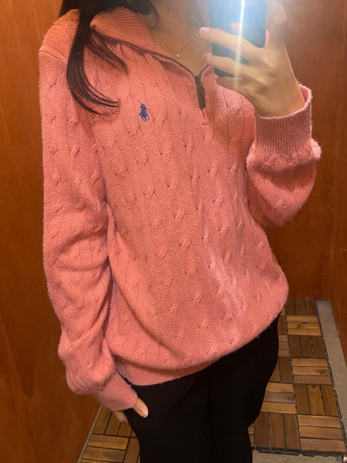 (L) POLO 폴로 랄프로렌 케이블 빈집업 니트 상품이미지2