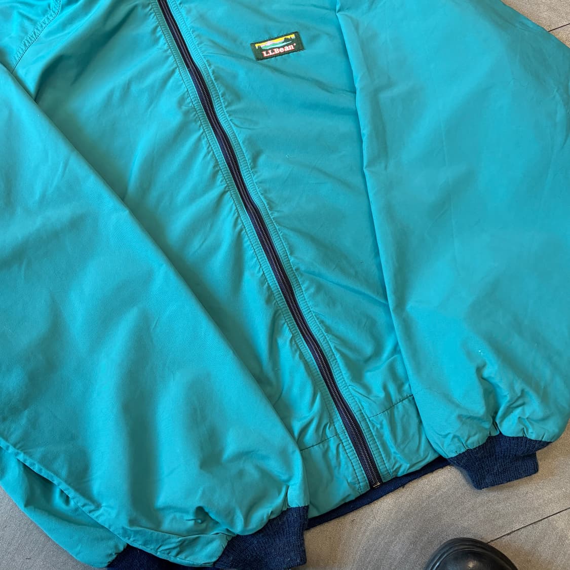 90년대 미국 생산 엘엘빈 청록 컬러 쓰리 시즌 웜업 자켓 상품이미지8