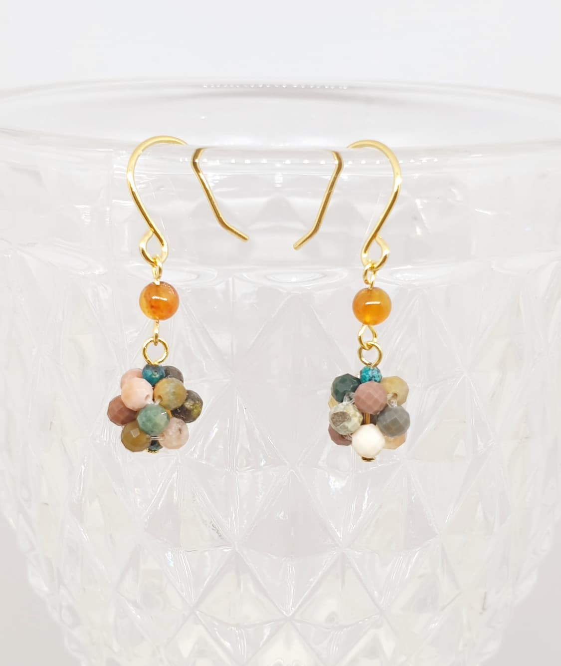 아라산아게이트 볼 펜던트 귀걸이 상품이미지1