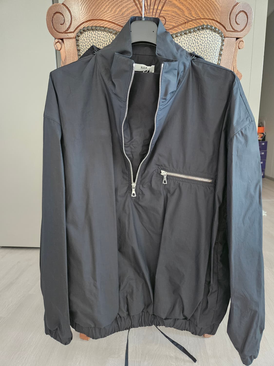 rier 리에르 윈드브레이커 코튼 블랙 M사이즈 상품이미지1