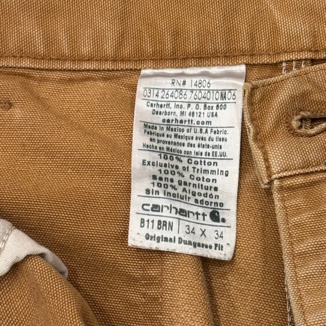 칼하트 싱글니 팬츠 34 상품이미지8