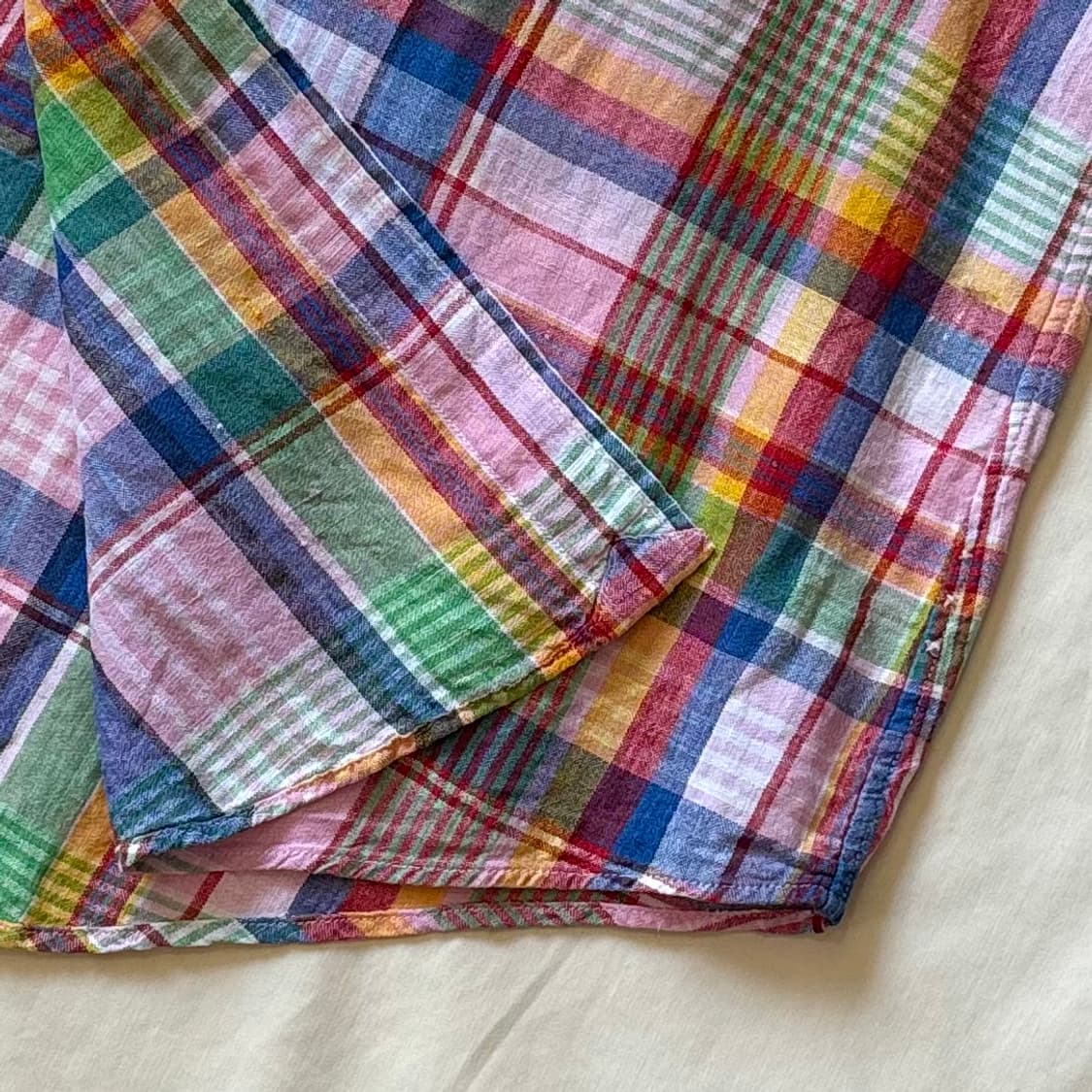 [L/102-105] 폴로 랄프로렌 Linen 체크 커스텀 핏 셔츠 상품이미지6