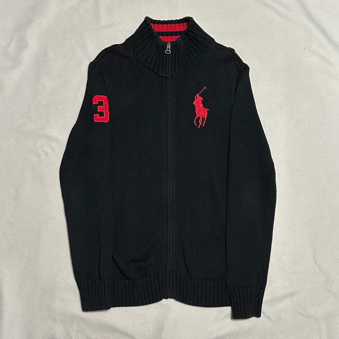 XL 폴로랄프로렌 빅포니 코튼 니트집업 상품이미지2