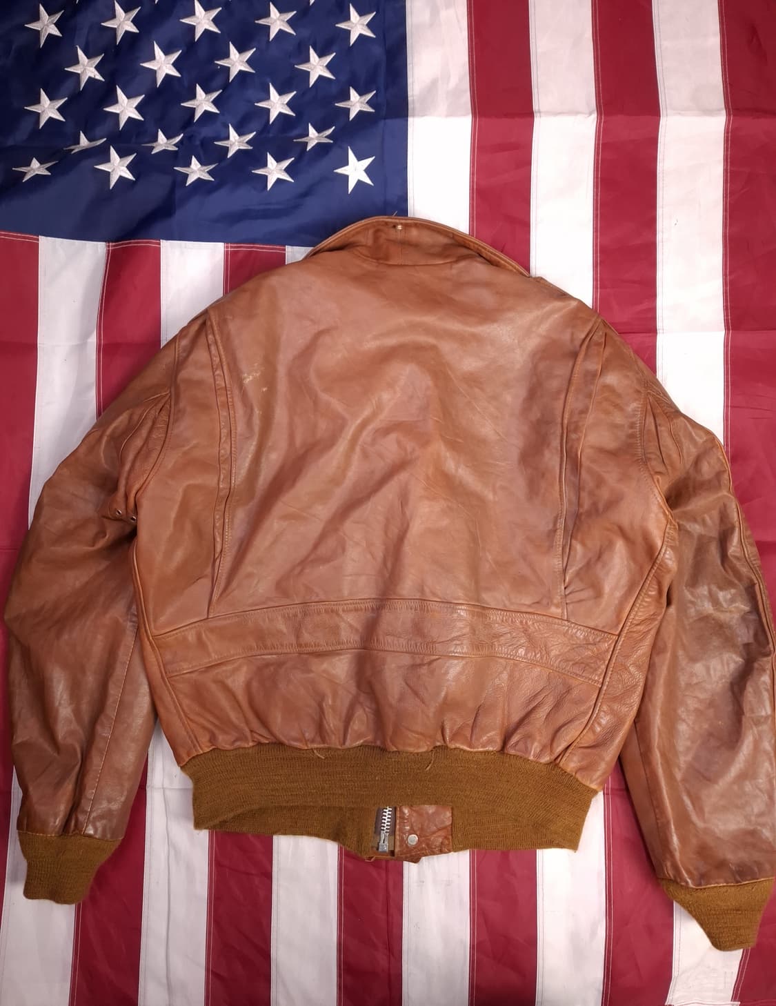 오리지날 미국제조 쇼트 리얼레더 항공자켓 상품이미지7