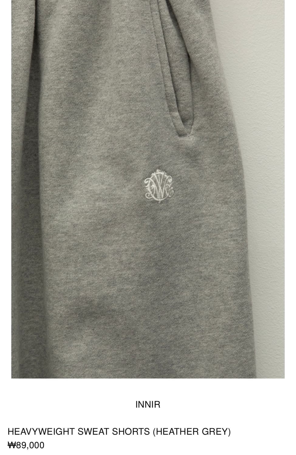 INNIR 이니어 헤비웨이트 스웻 쇼츠 상품이미지6