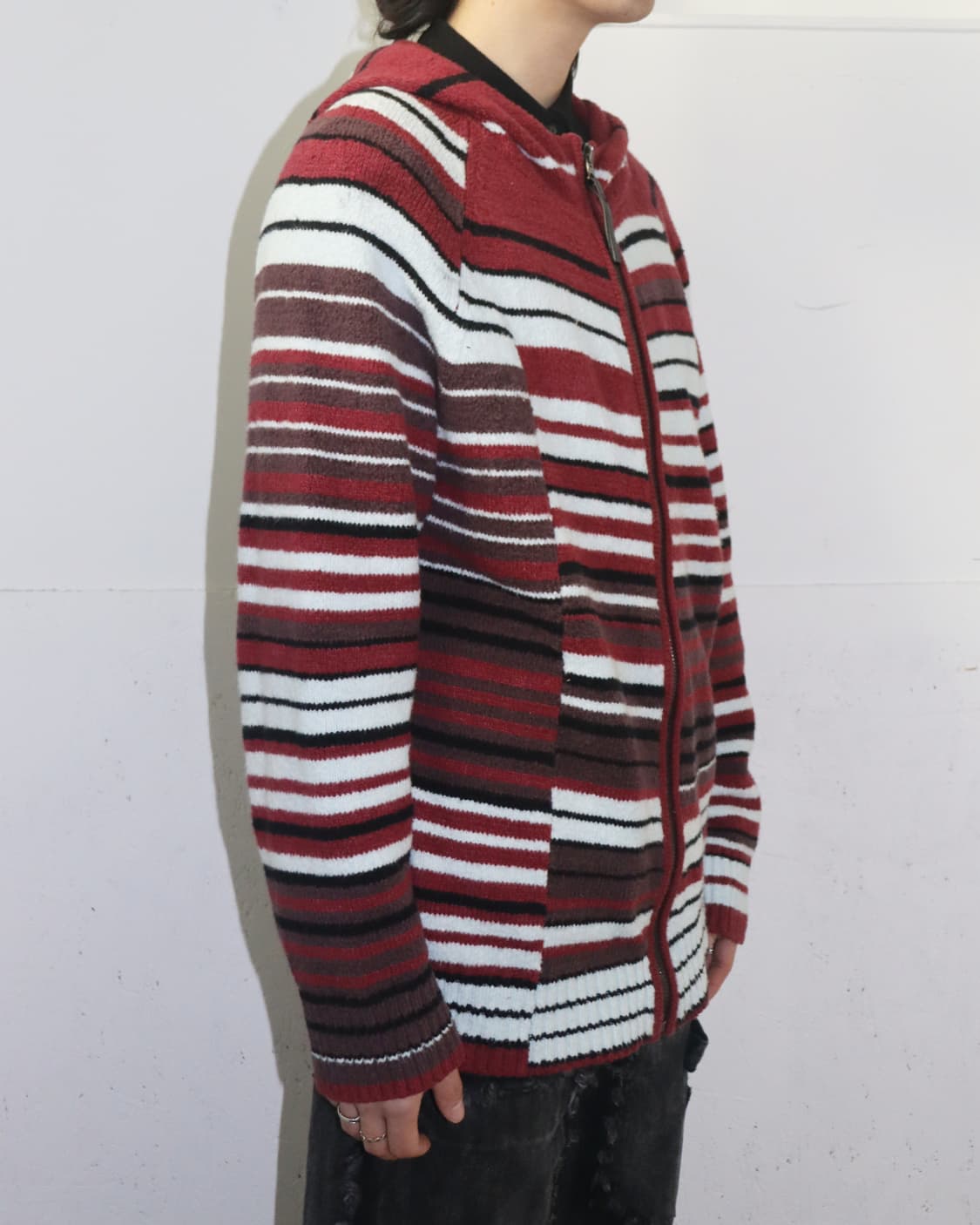 아크네 스튜디오 스트라이프 니트 후드집업 상품이미지3