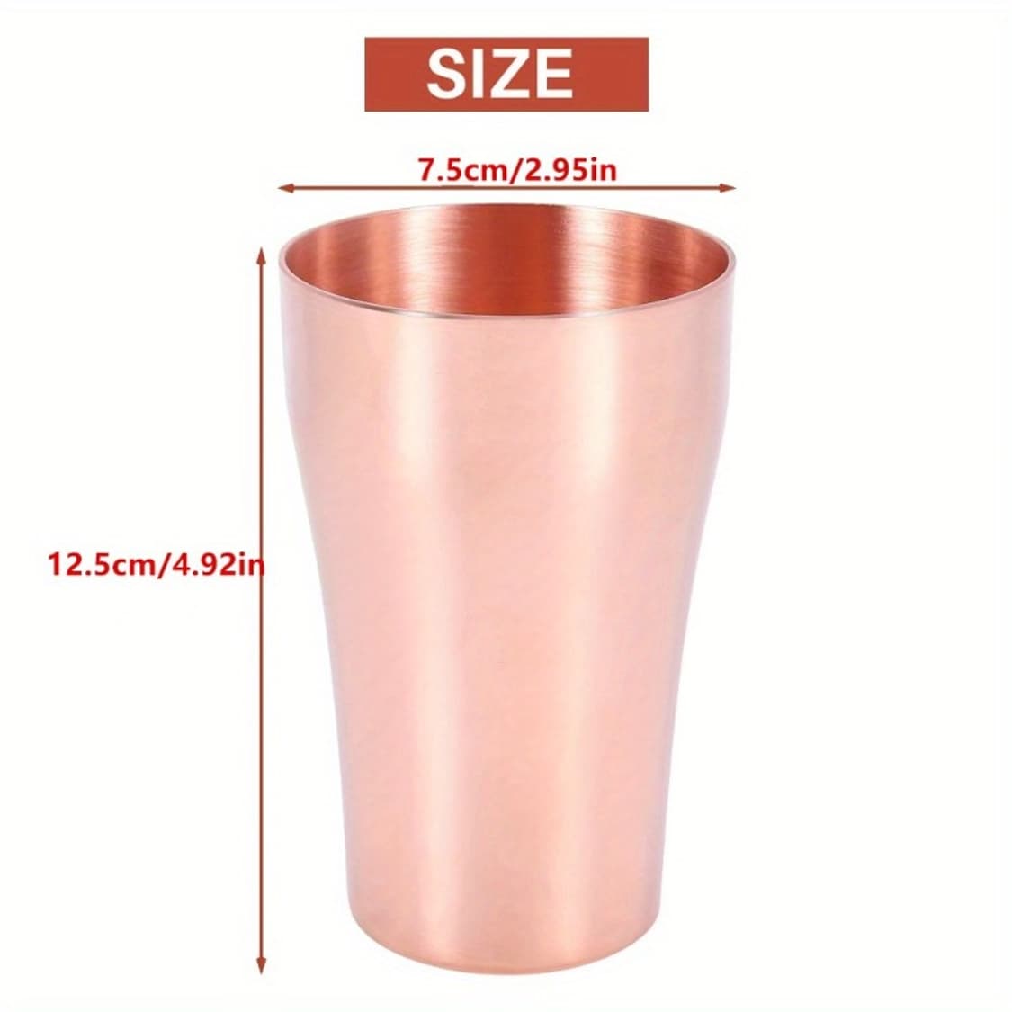 100% 구리 컵 차 커피 맥주 양주 머그컵 잔 상품이미지3