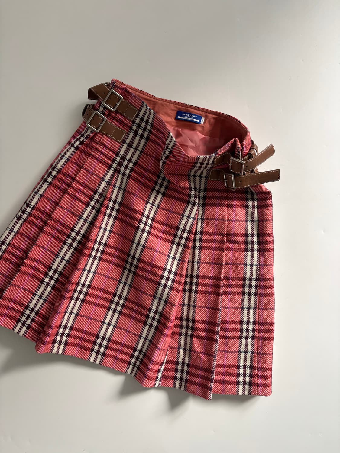 Burberry 버버리 블루라벨 핑크 노바체크 버클 스커트 상품이미지2