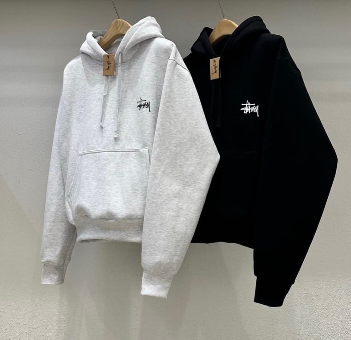 [새상품] 스투시 베이직 후드티(화이트/블랙) 상품이미지5
