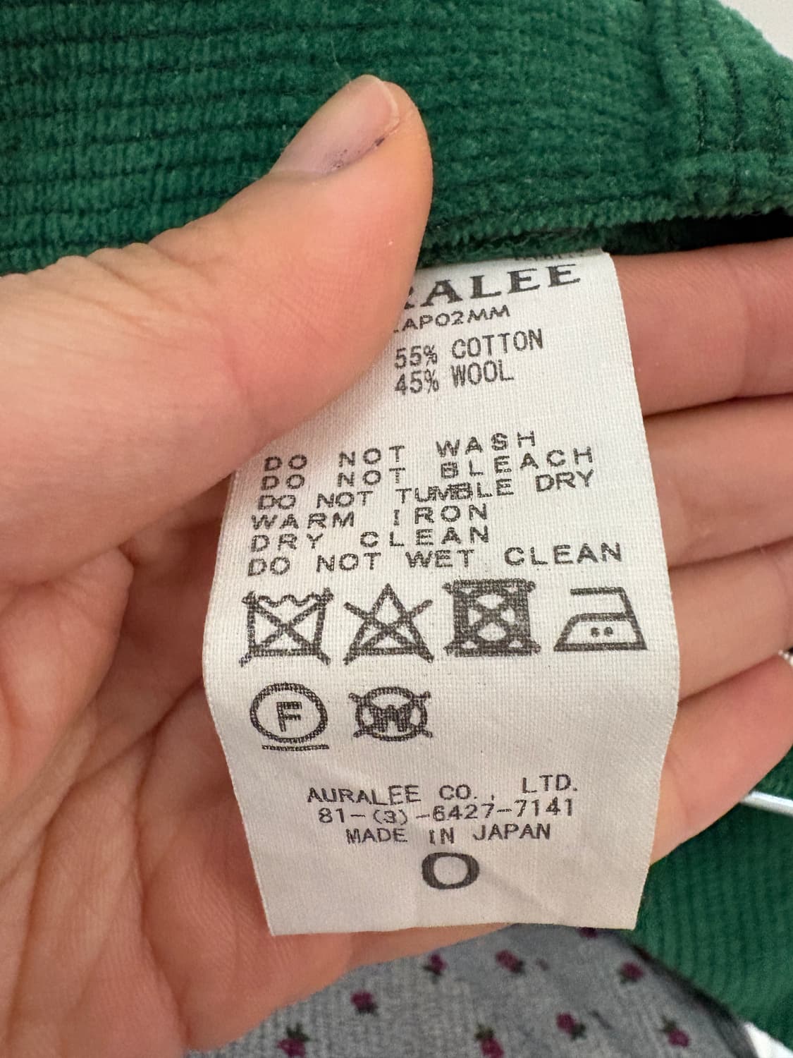 22FW auralee 여성 울코튼 모알팬츠 Green 상품이미지3