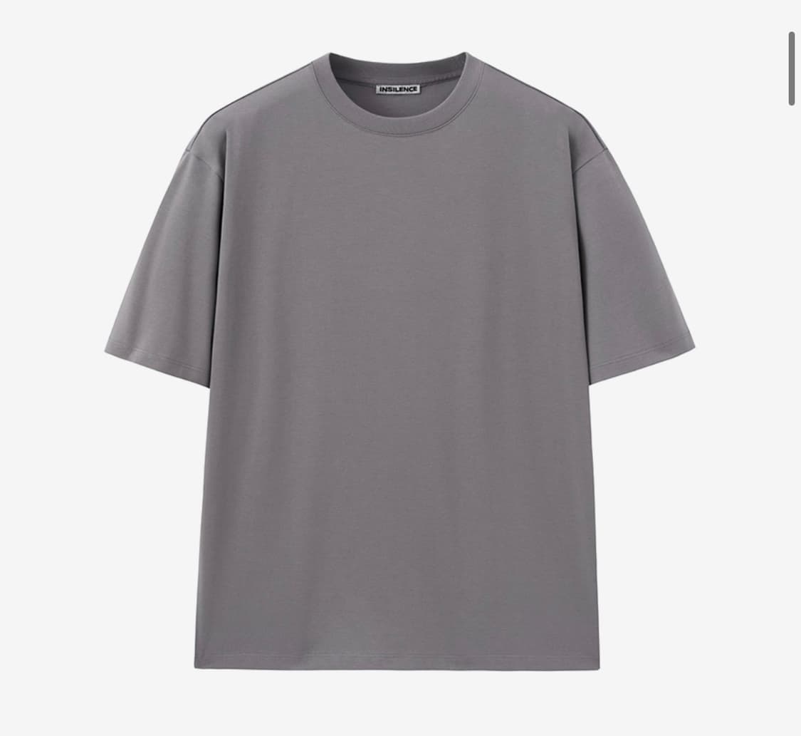 인사일런스 수피마 코튼 프리미엄 티셔츠 GREY 상품이미지2