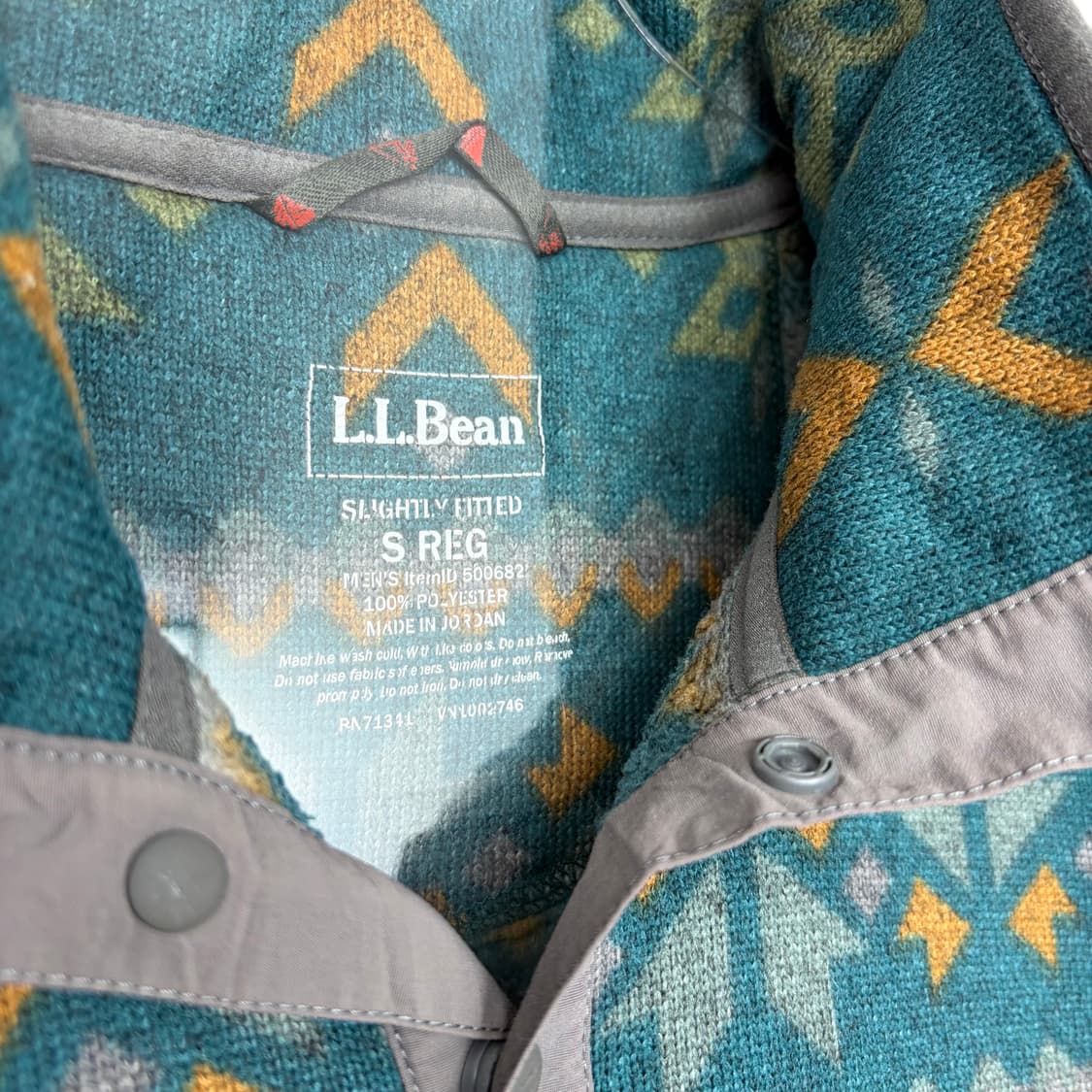 엘엘빈 패턴 플리스 후리스 스냅티 티셔츠 상품이미지3