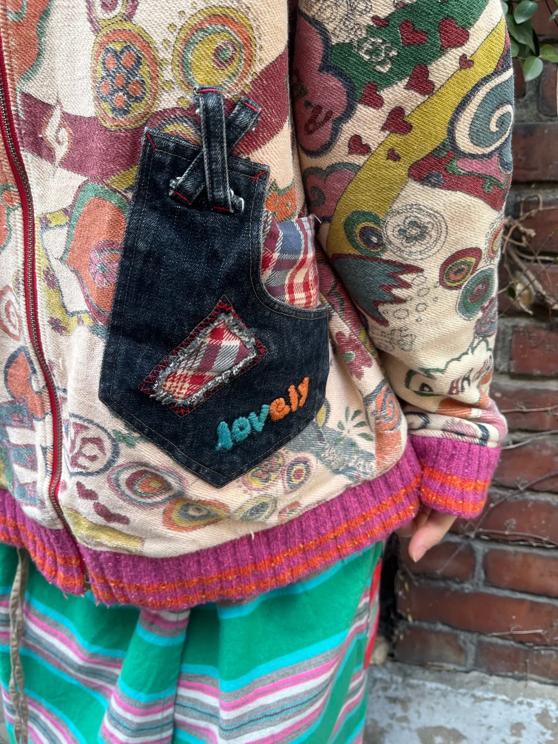 히피 에스닉 페이즐리 패턴 양면 자켓 상품이미지2