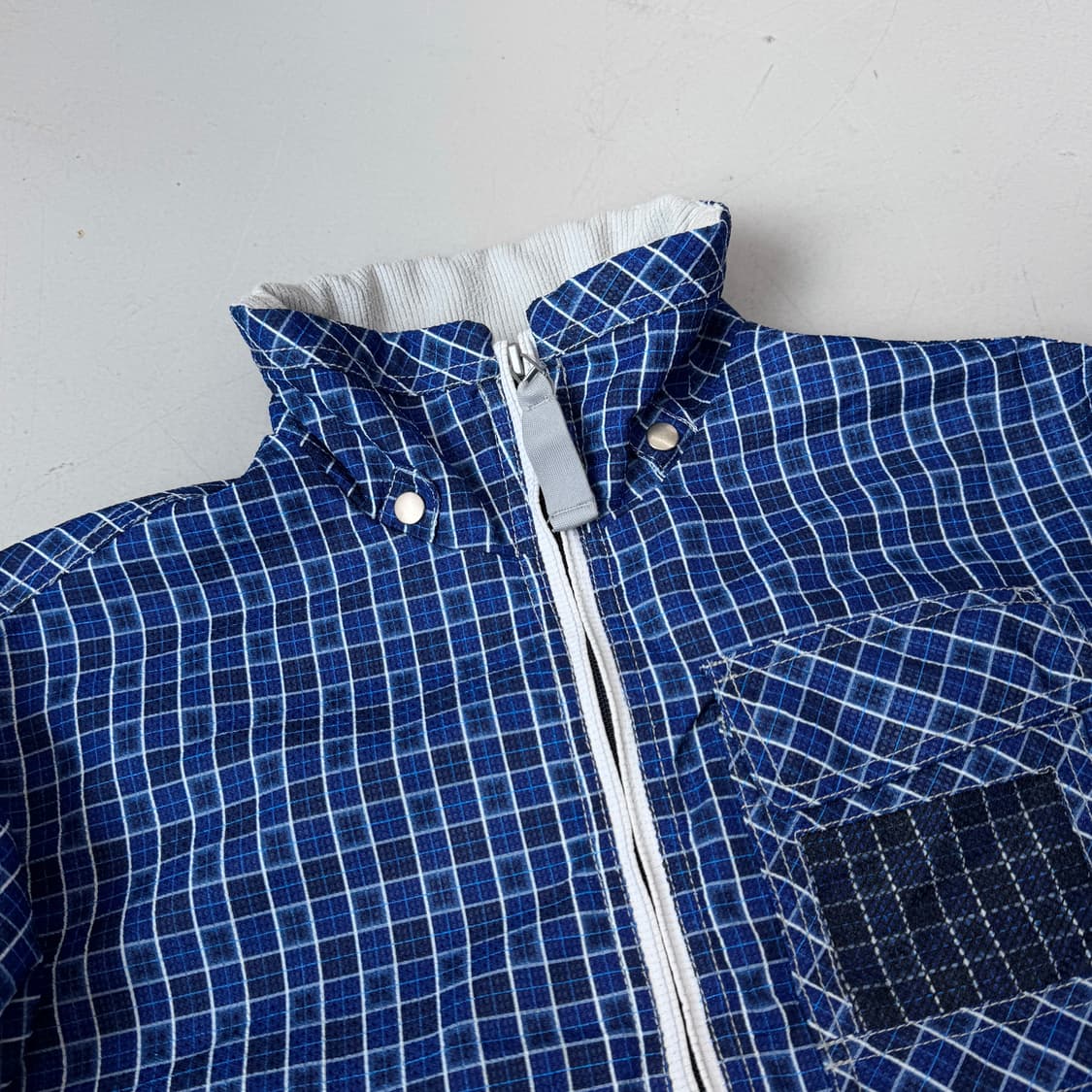 살로몬 제팬 고프코어 웜테크 체크 하이넥 풀오버 바람막이 자켓 상품이미지3