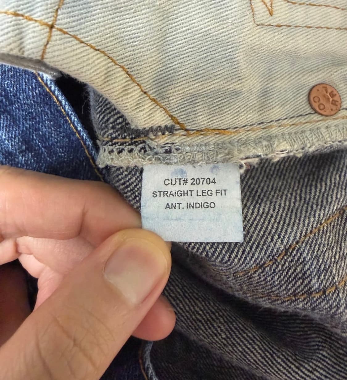 [34x32] RRL 셀비지 스트레이트 데님 made in usa 상품이미지8