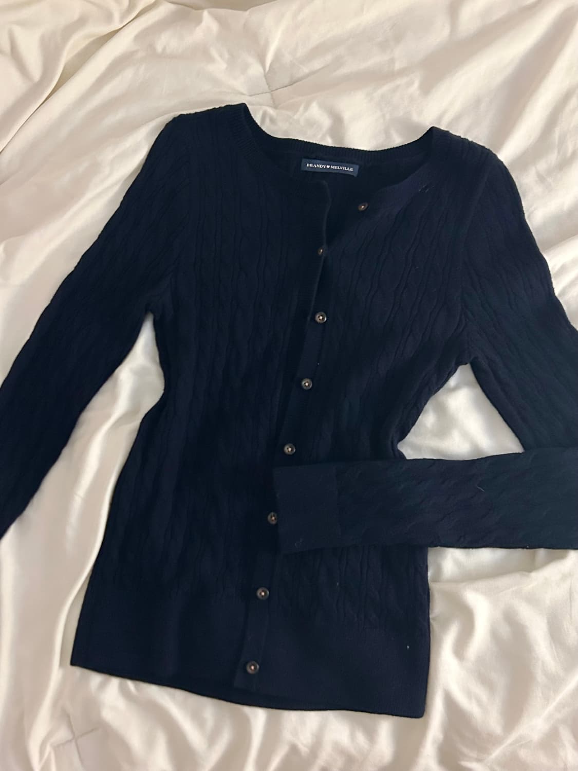 브랜디멜빌 아말리에 네이비 케이블 가디건 상품이미지1