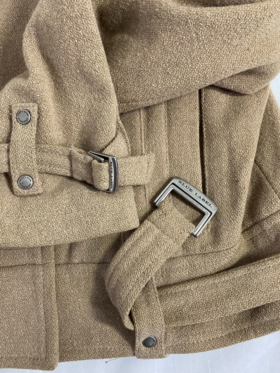 버버리 블루라벨 울 후디드 숏 코트 38 상품이미지4