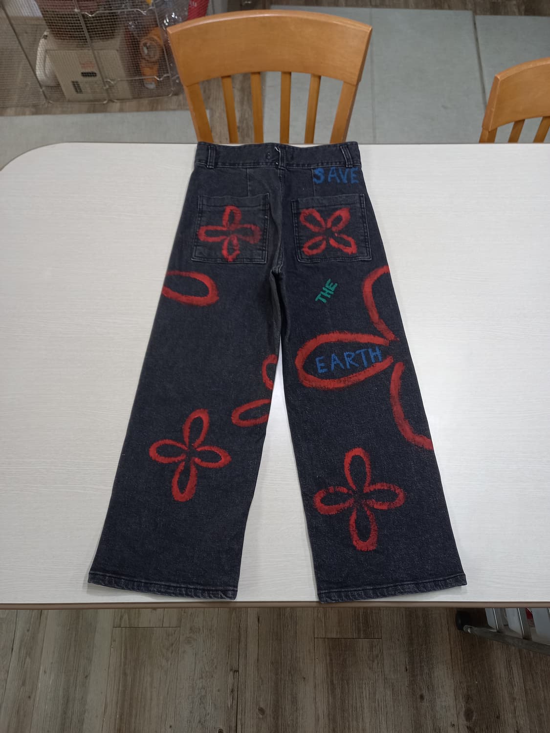 26-27 GIRLSRECIPE 스판 와이드진 블랙 26-609 상품이미지2