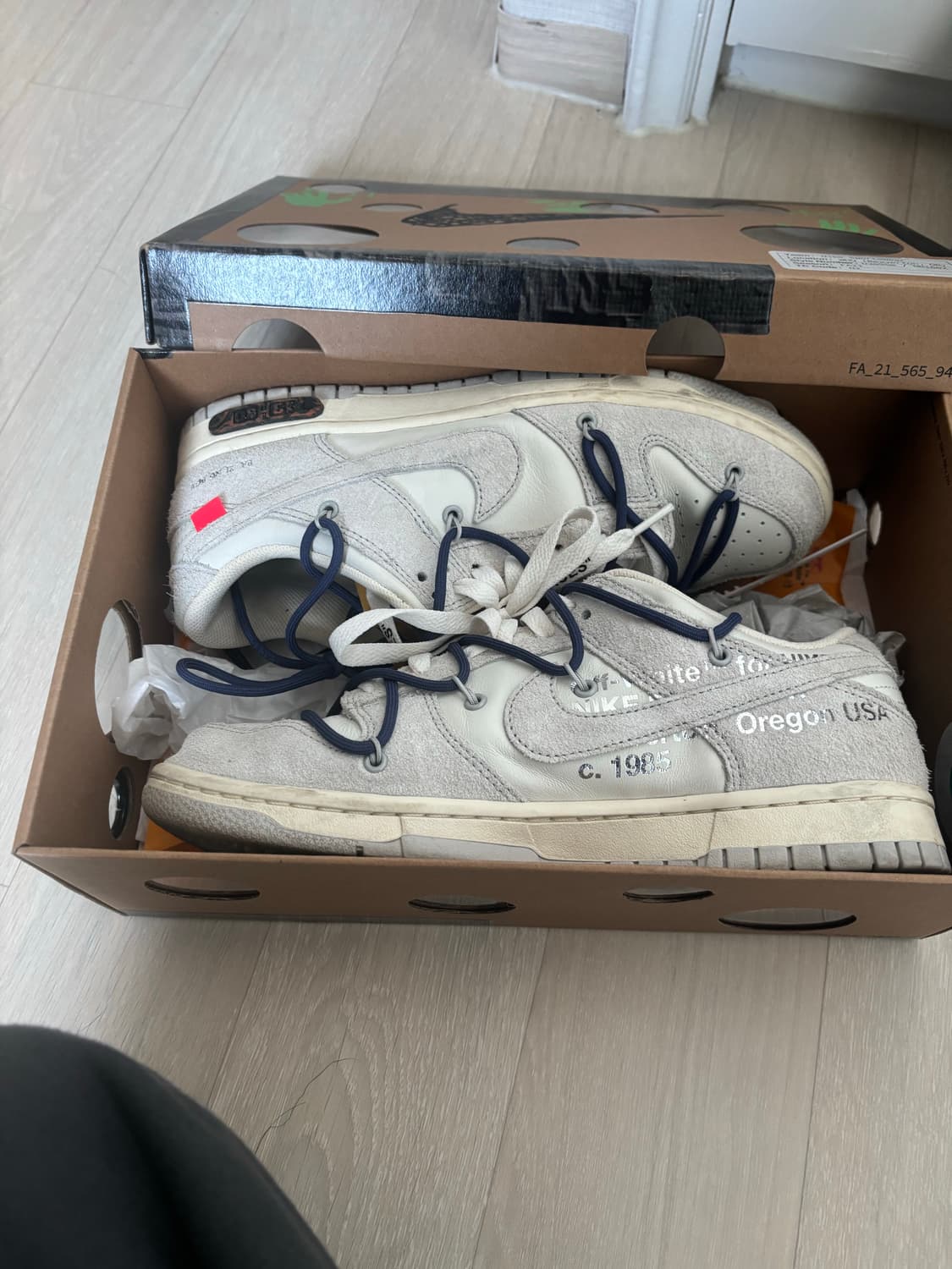 나이키 오프화이트 덩크 로우 265 상품이미지1