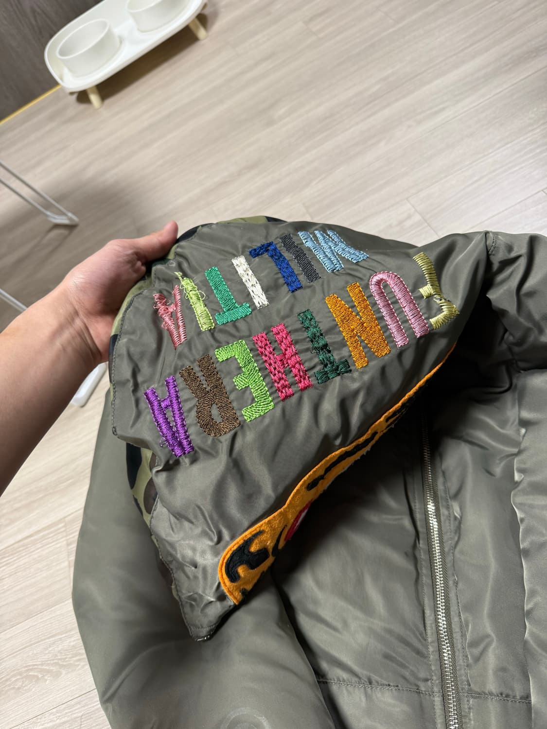 베이프 타이거 ma-1 봄버 패딩 xl 상품이미지4