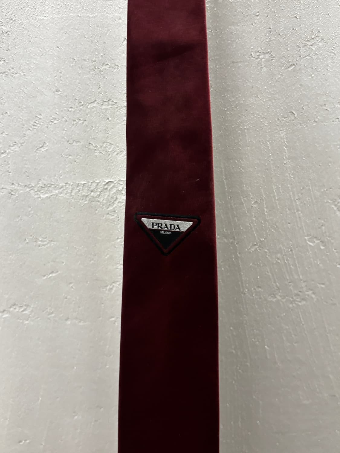 프라다 버건디색상 실크 넥타이 상품이미지3