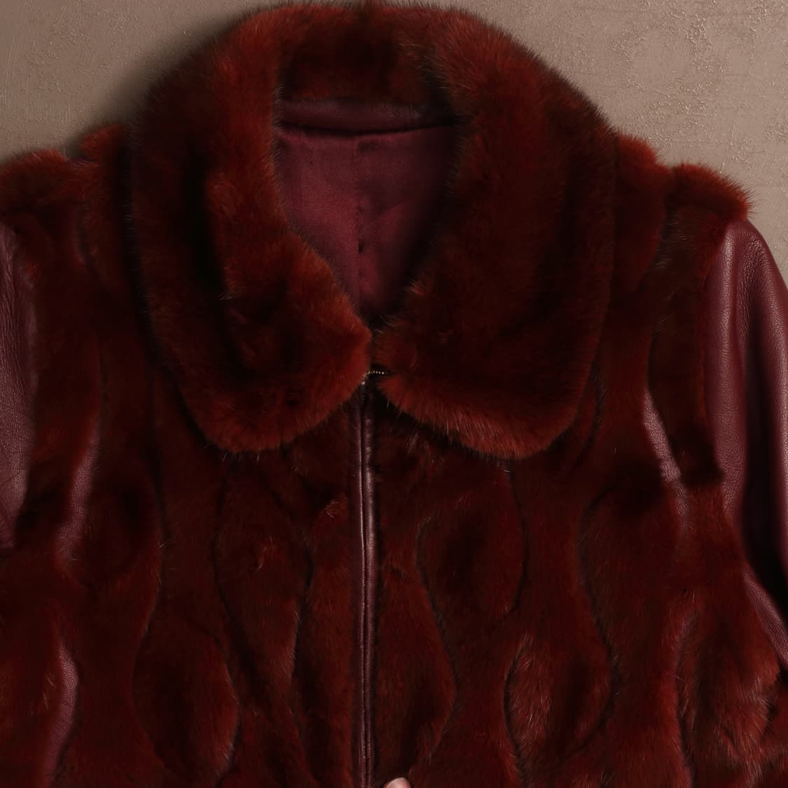 빈티지 레더 밍크 퍼 집업자켓 펑크 A1349 상품이미지4