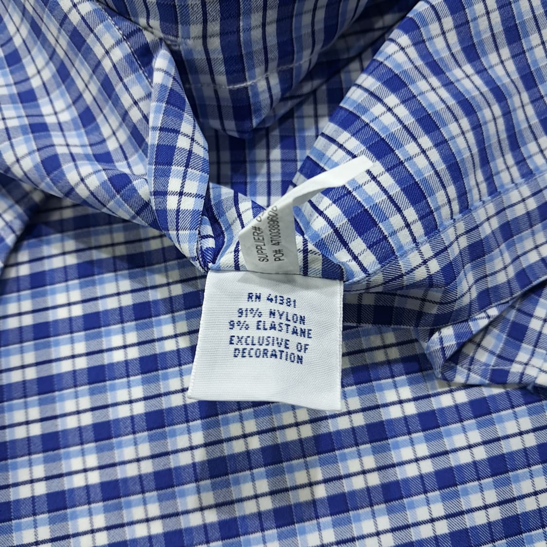 CL401 2XL 폴로 나일론 마이크로체크 블루 셔츠 남방 상품이미지5