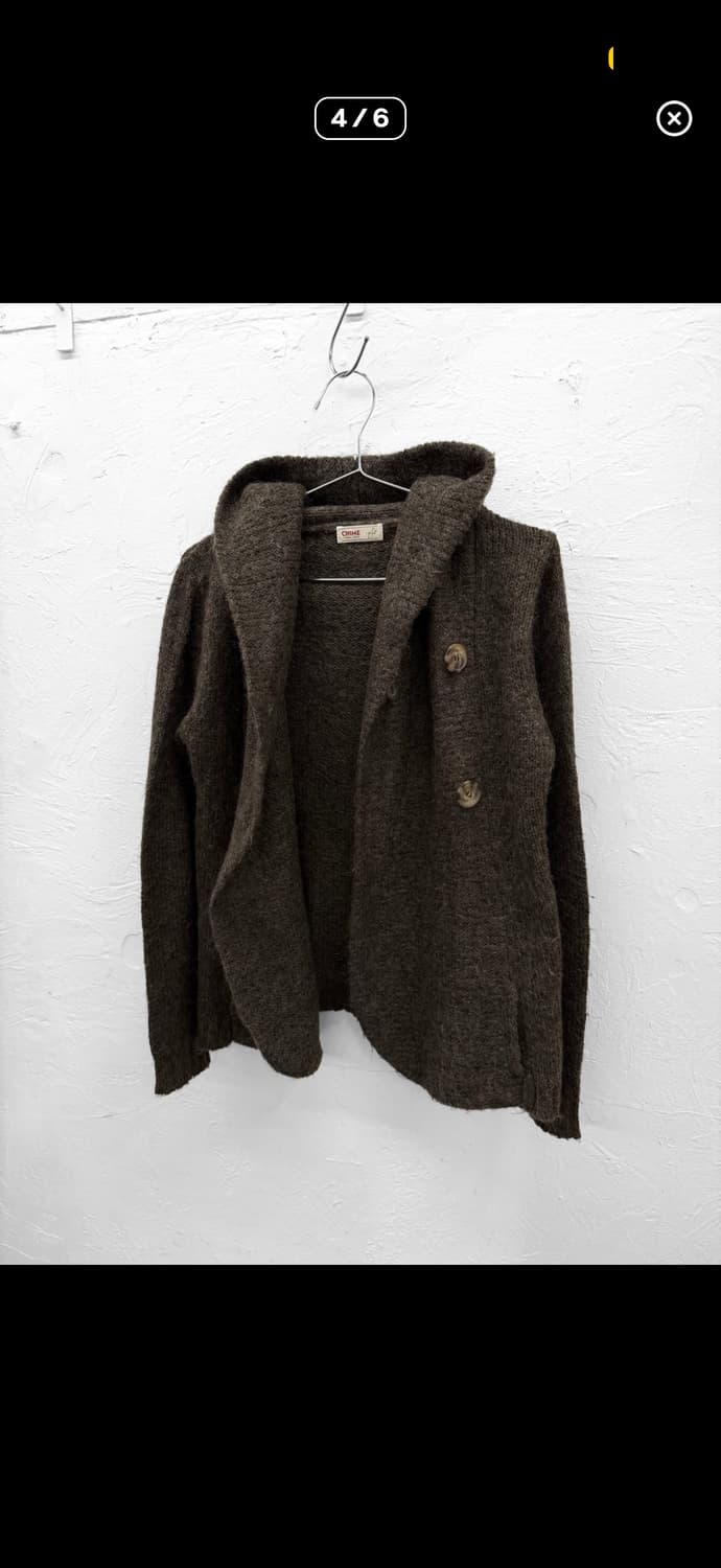 chime 모헤어 니트 후드 가디건 상품이미지4