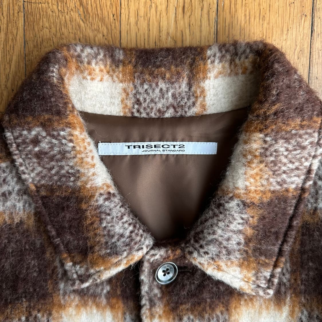 TRISECT2 oversized wool check shirt 상품이미지3