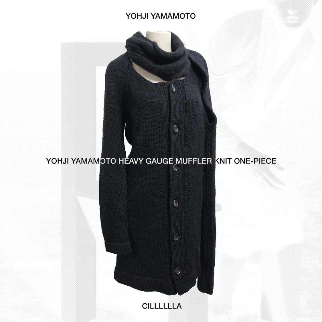 [2]YOHJIYAMAMOTO 요지야마모토 헤비게이지 머플러 울니트원피스 상품이미지1