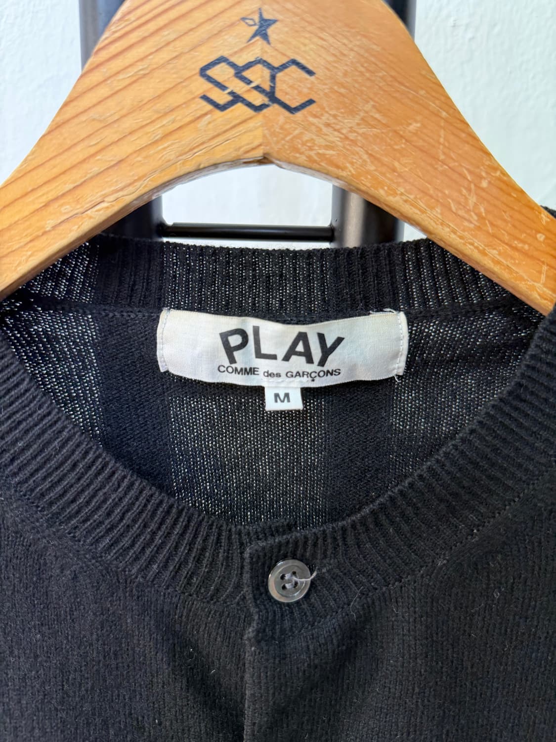 정품) 꼼데가르송 여성 블랙 하트 가디건 M 상품이미지6