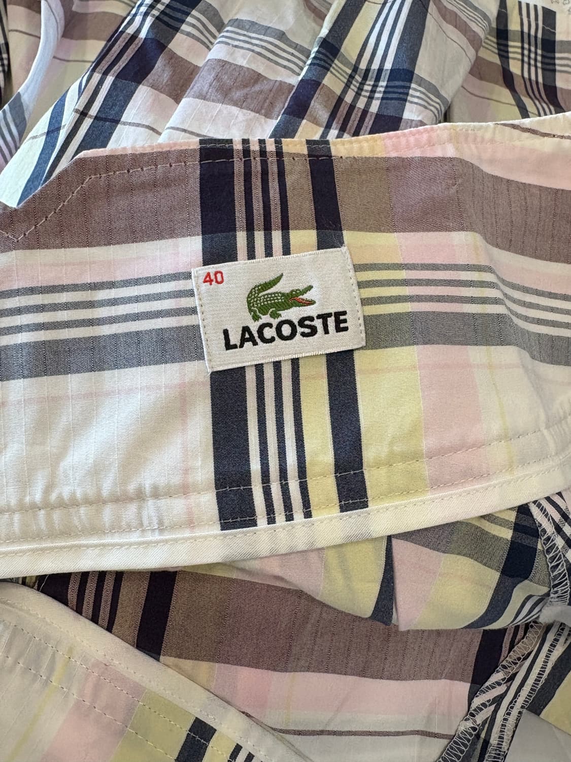 핑크 딸기우유 체크 타탄 플리츠 미니 스커트 라코스테 상품이미지7