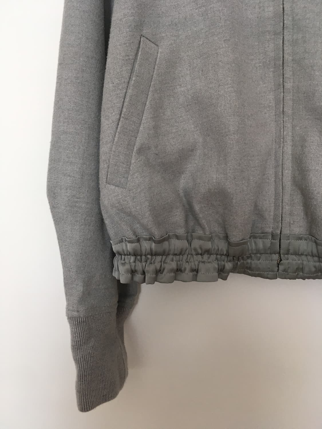 satin frill hem zip-up 상품이미지2