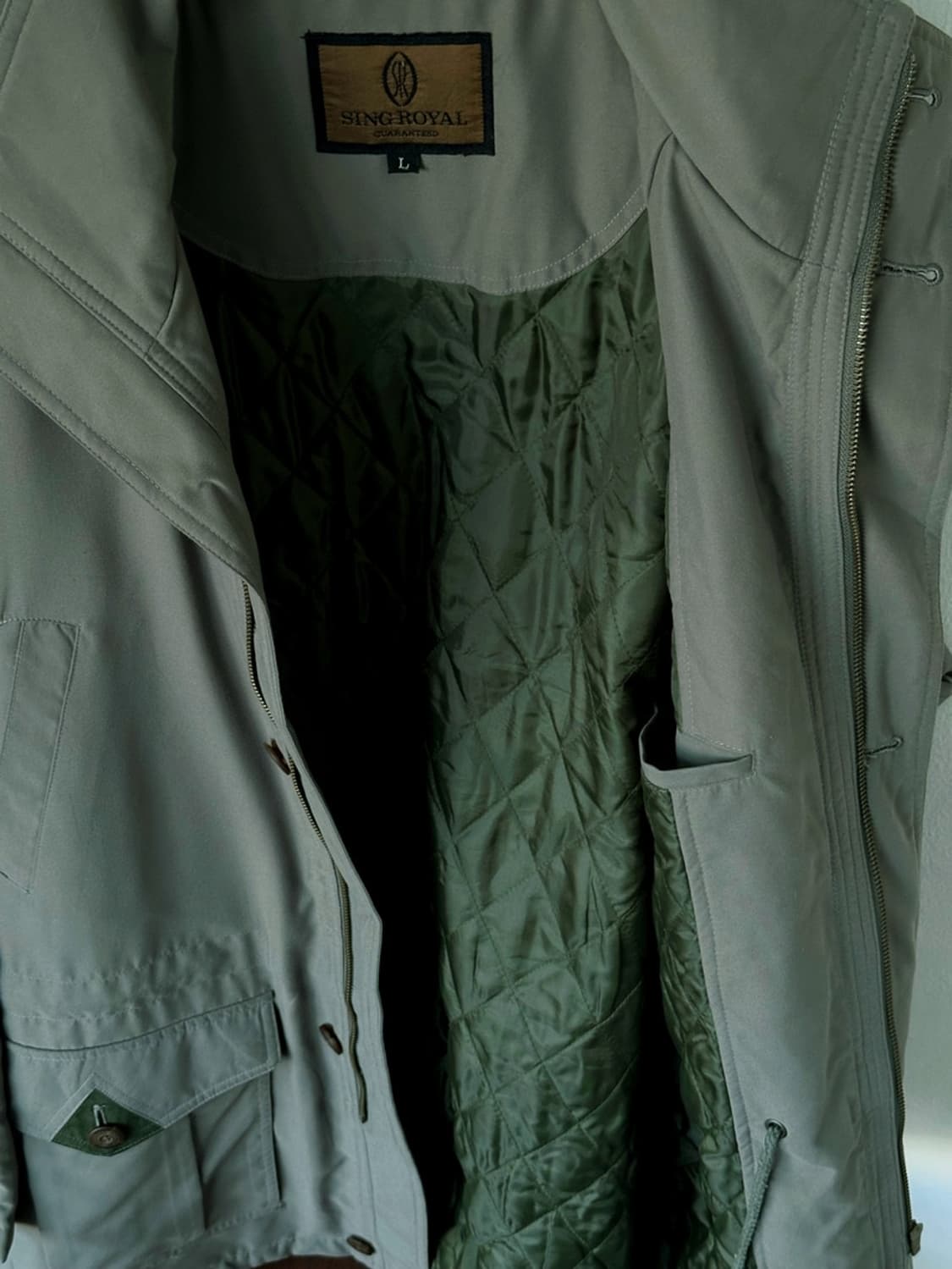 Peach skin padded mil mid coat 상품이미지3