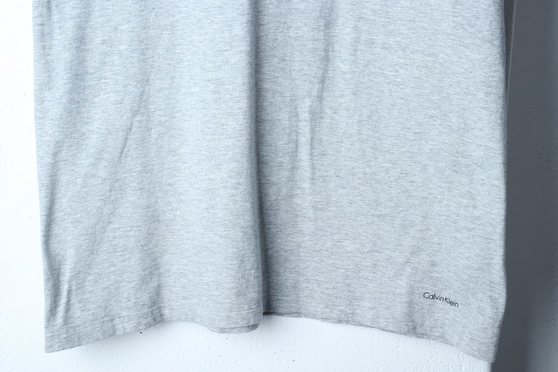 (L-XL) 캘빈클라인 반팔 티셔츠 그레이 무지 기본-H30086 상품이미지4
