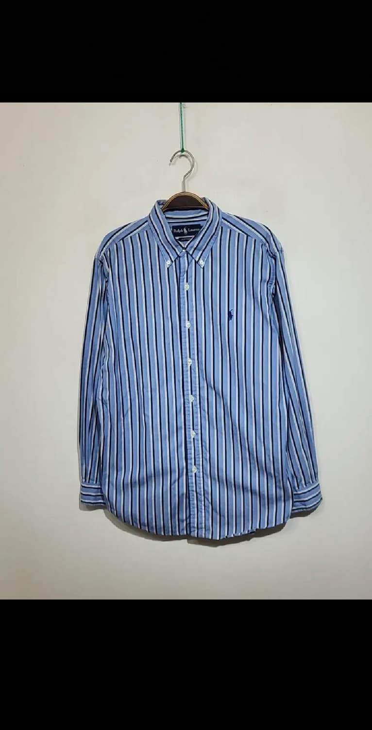 (L) 랄프로렌 폴로 셔츠 스트라이프 로고 남방 캐주얼  상품이미지1