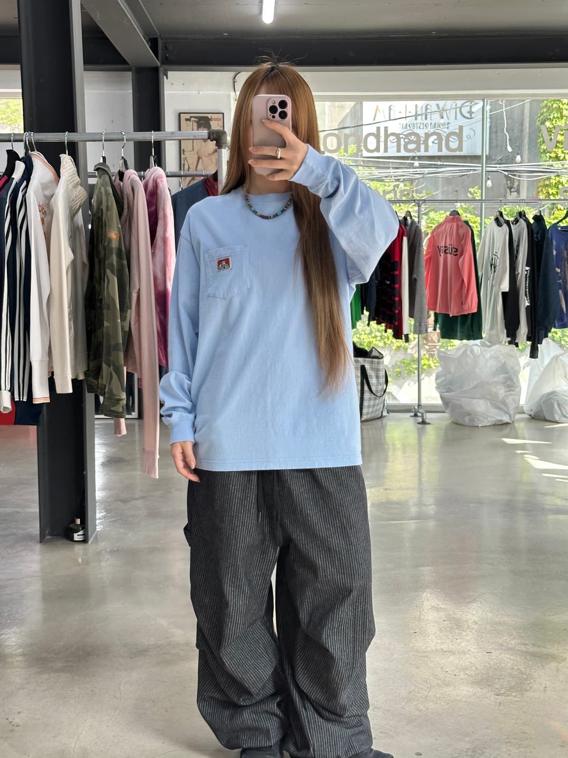 벤데이비스 포켓 롱슬리브 소라 상품이미지3