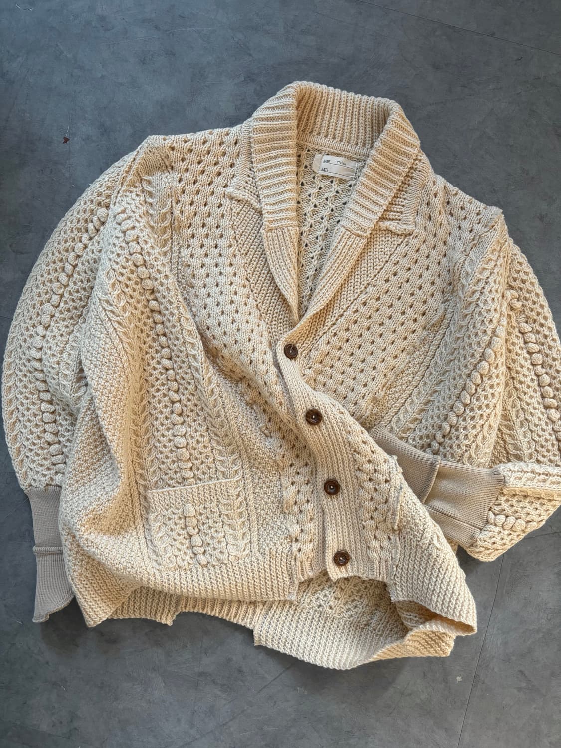 NANUSHKA 나나서카 아란 케이블 리메이크 오버사이즈 가디건 상품이미지1