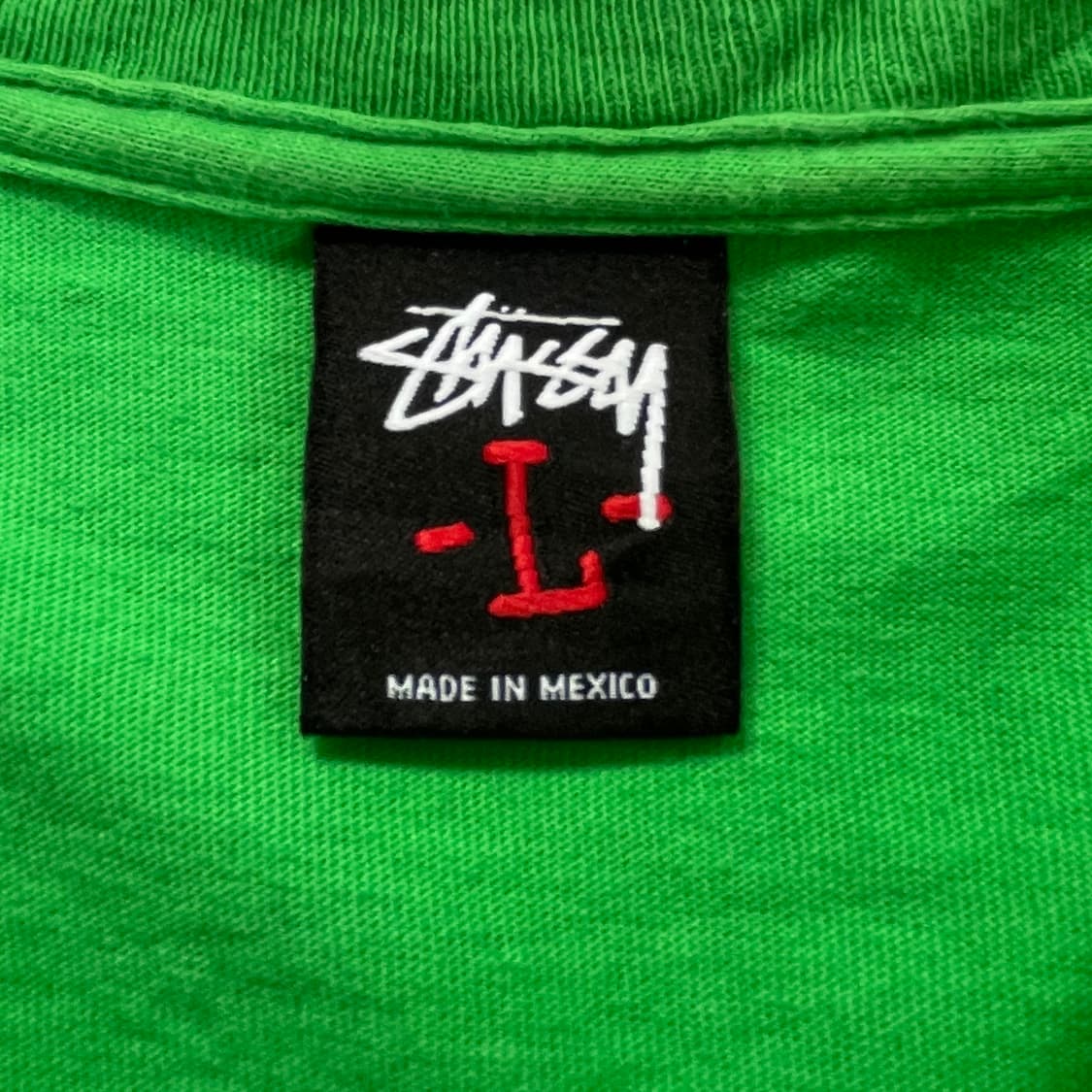 Stussy  스투시 00,s 스탁 빅로고 그린 반팔 티셔츠 상품이미지3