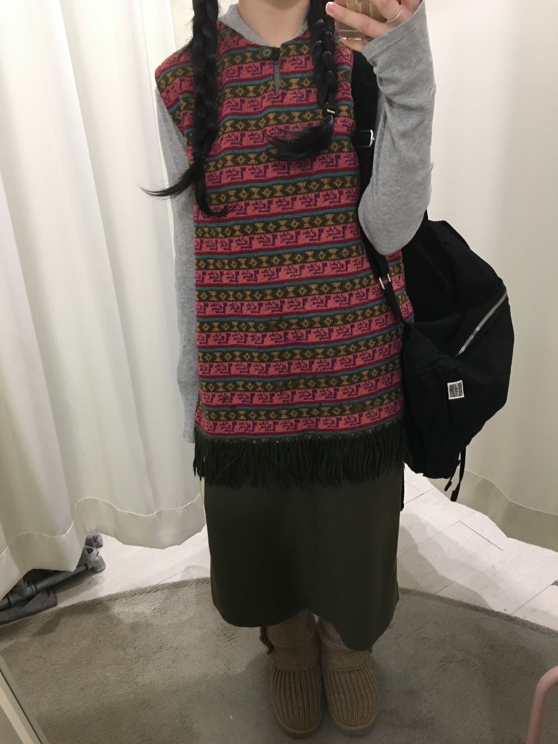 Boho Jacquard Sleeveless Vest 상품이미지5