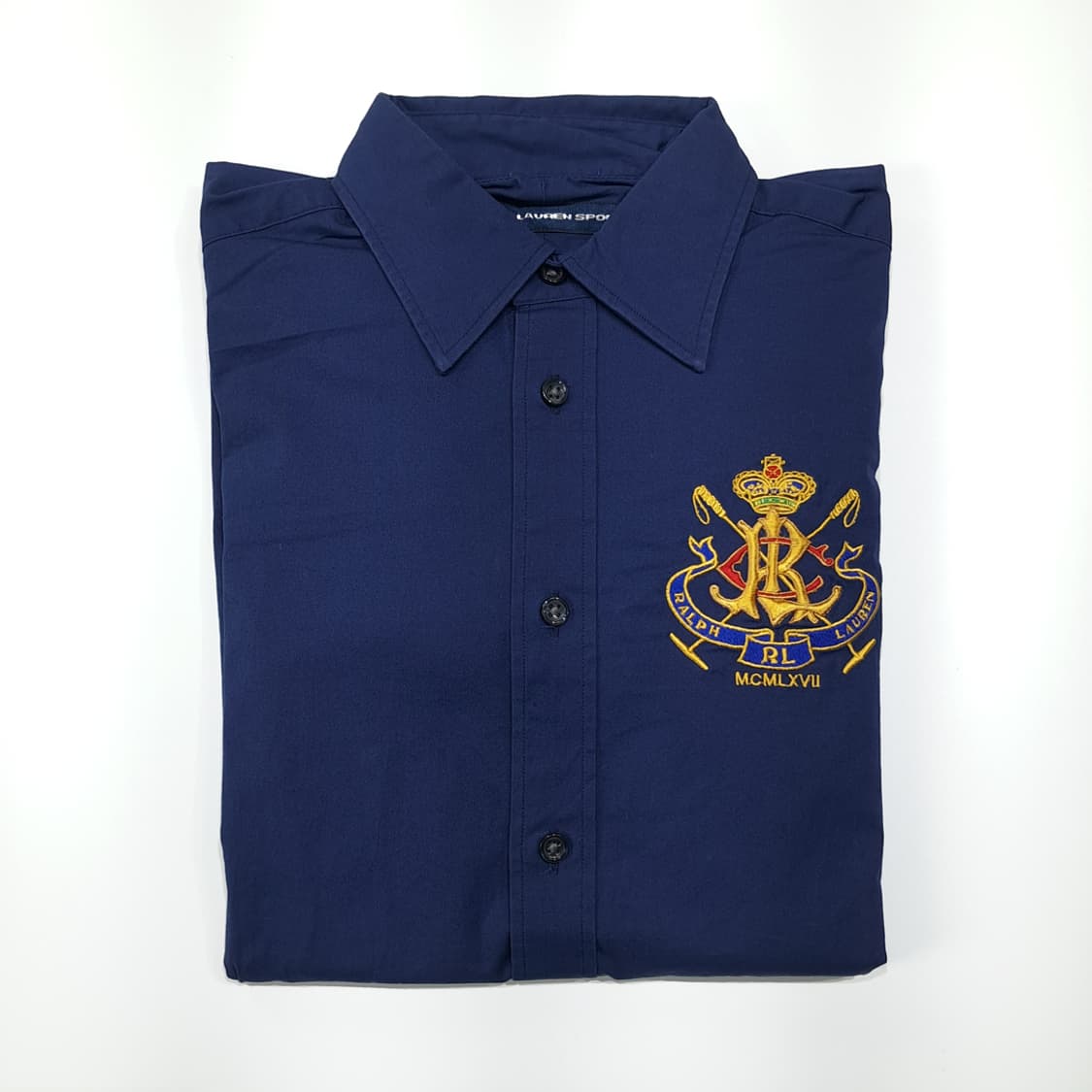 CL415 L 폴로 00s 코튼 엘라스틴 크레스트자수 네이비 셔츠 남방 상품이미지7