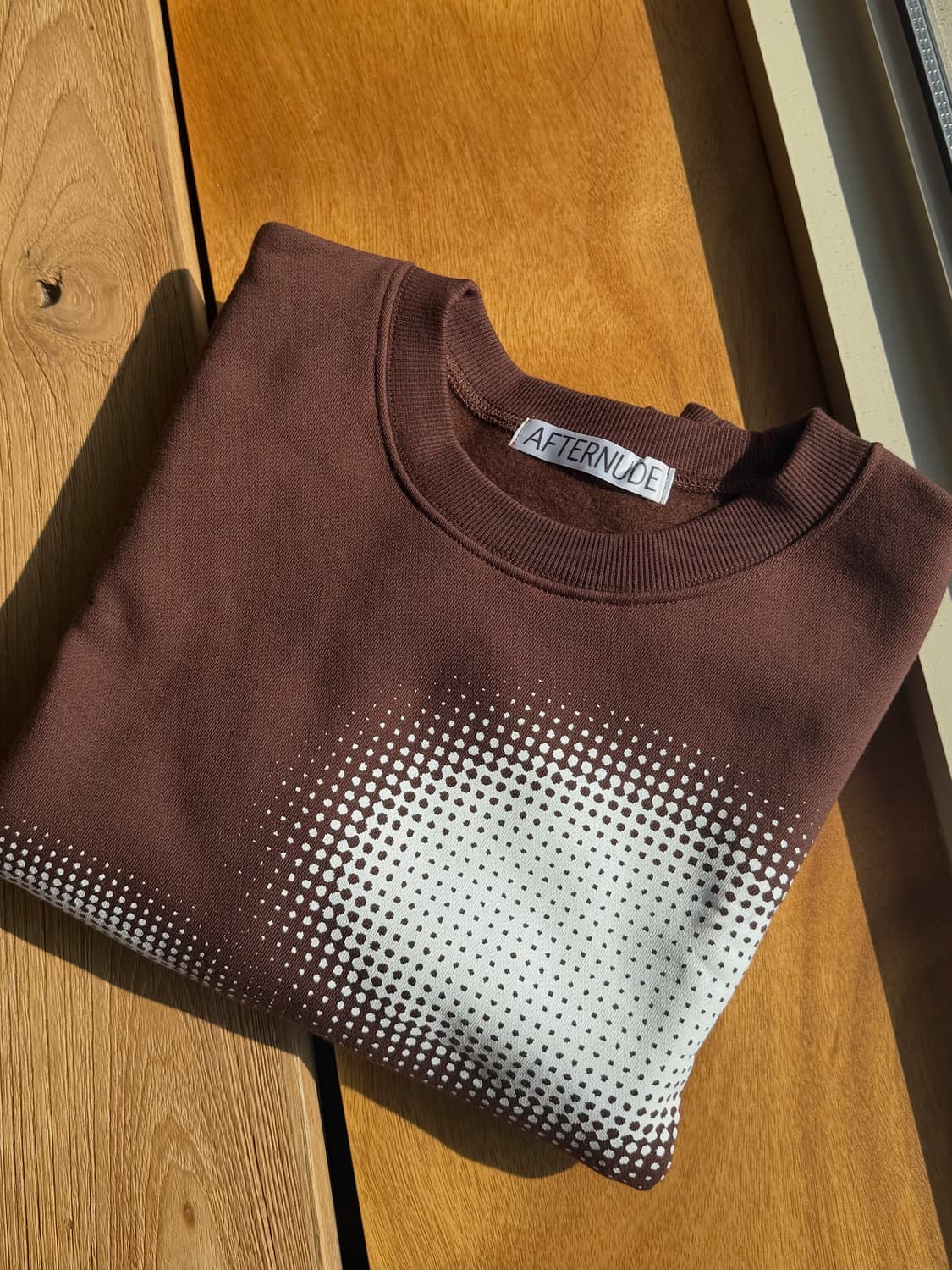 [애프터누드] 브라운도트 스웨트기모셔츠 상품이미지1