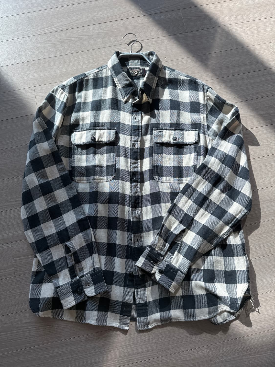 더블알엘 버팔로 체크 트윌 셔츠 xl 상품이미지1