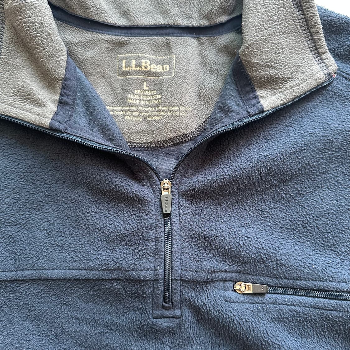 L.L Bean 플리스 하프집업 L 상품이미지2