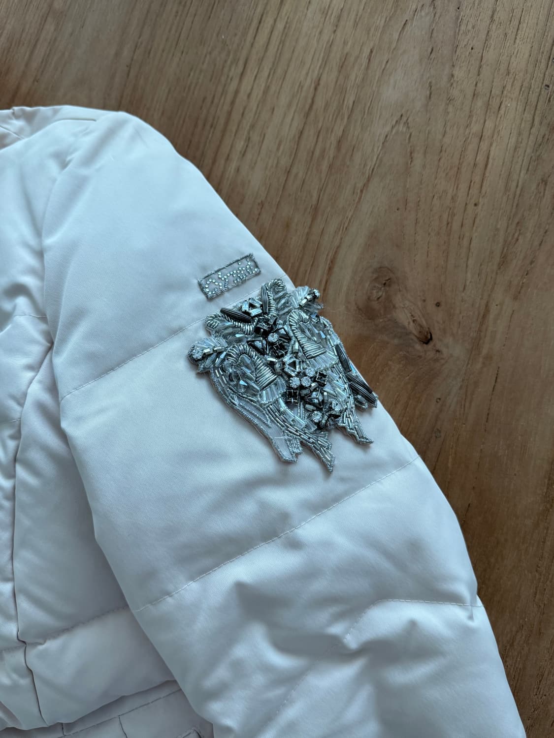 오브제 밍크퍼 아이보리 숏 패딩 상품이미지4